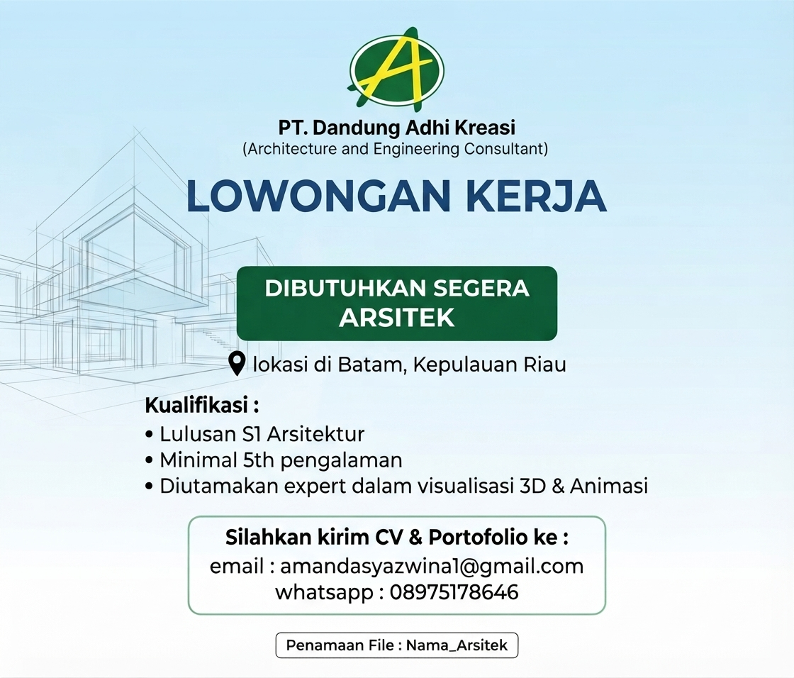 Poster Arsitek di PT. Dandung Adhi Kreasi